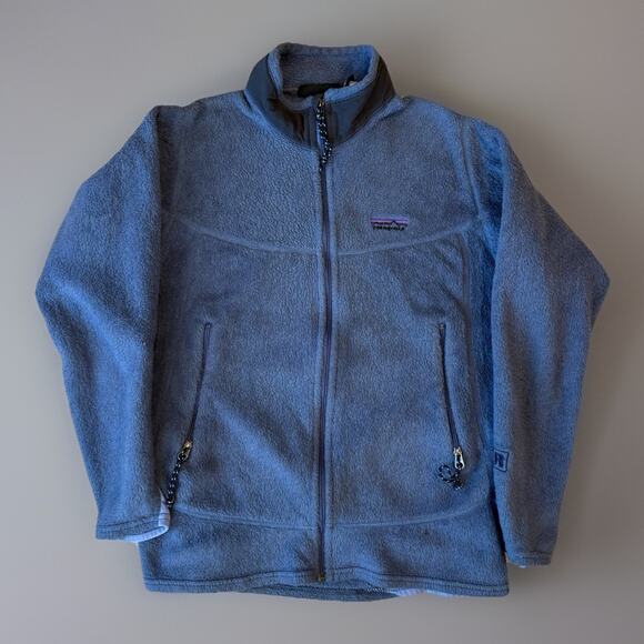 Patagonia R2 Fleece Jacket Women's Large Blue Purple Full Zip Outerwear - Picture 1 of 9